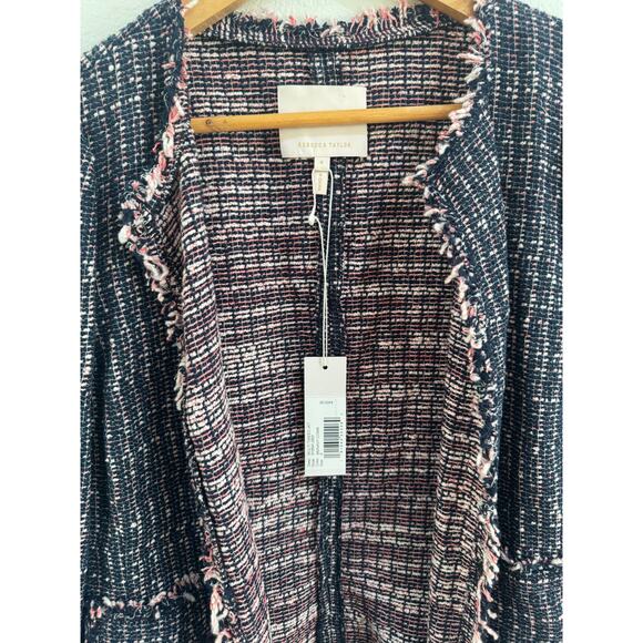 Rebecca Taylor Black and pink tweed blazer NWT - Picture 5 of 6